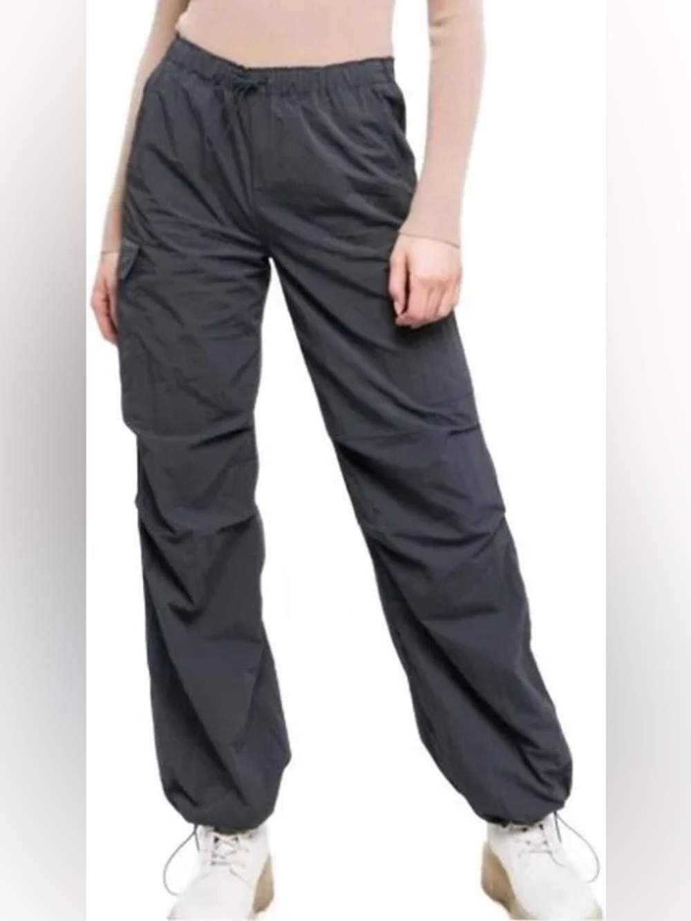 Love Tree Charcoal Cargo Drawstring Pants